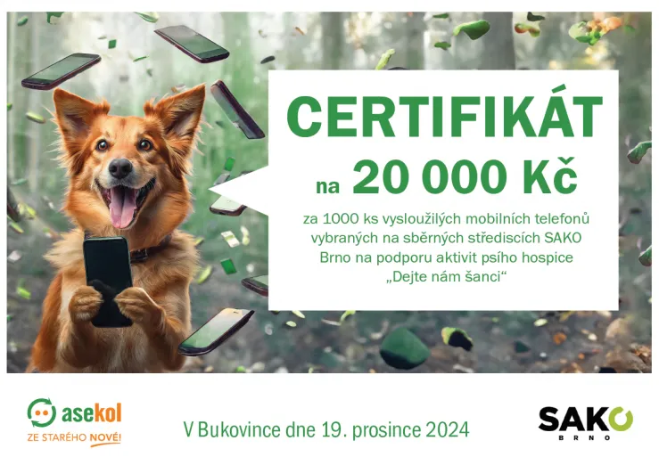 Certifikát na 20 000 Kč 